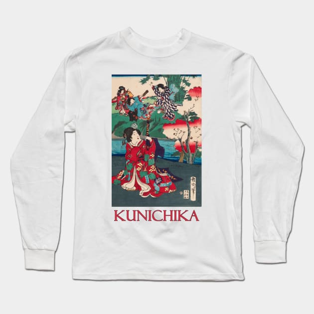 The Tale of Genji (1868) by Toyohara Kunichika Long Sleeve T-Shirt by Naves